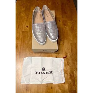 Trask Women's Cailyn Pewter Espadrille Flat Shoes Size 8